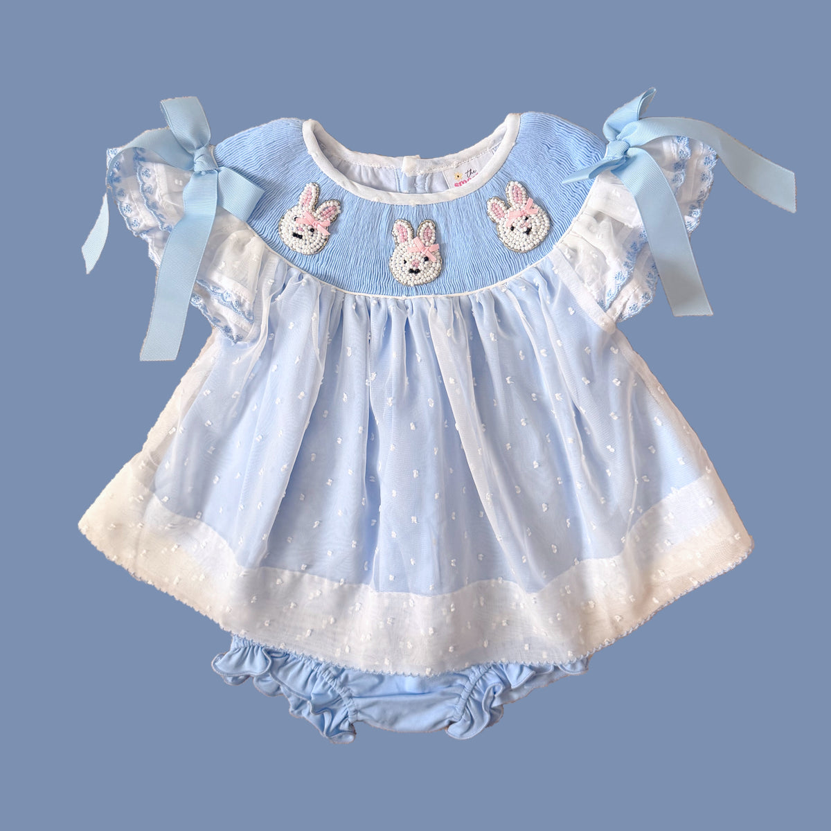 PREORDER: Beaded Bunnies Diaper Set (February TAT)