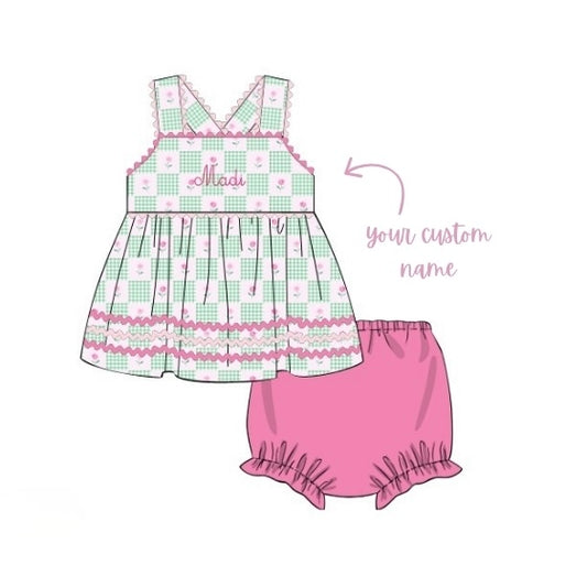 CUSTOM PREORDER: Summer Patchwork Diaper Set (May TAT)