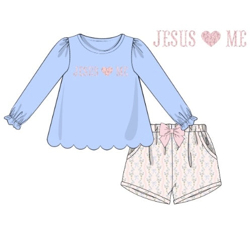 PREORDER: Jesus 🩷 Me Shorts Set (January TAT)