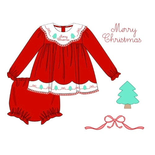PREORDER: Merry Christmas Heirloom Diaper Set (October TAT)