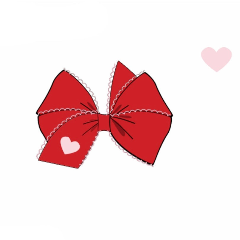 PREORDER: Red With Pink Heart Bow (December TAT)