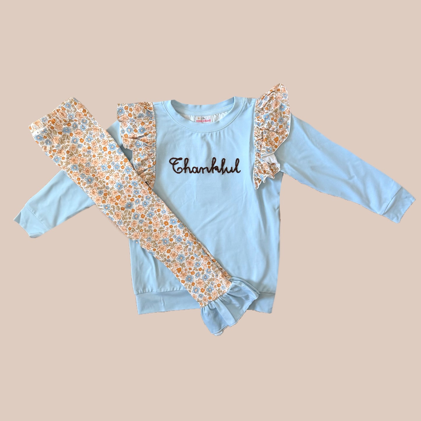 Thankful Dusty Fall Blossom Legging Set