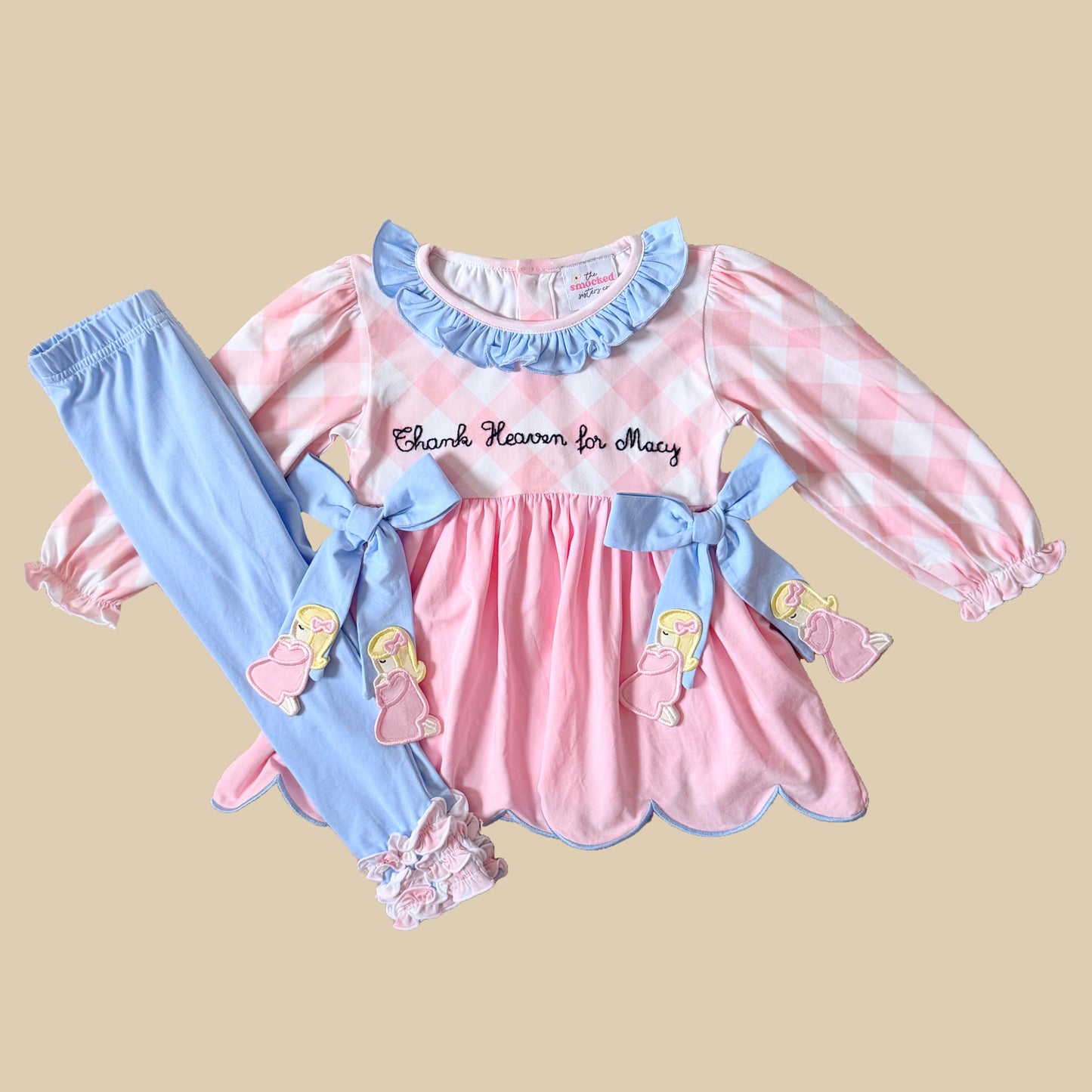CUSTOM PREORDER: Thank Heaven Legging Set *White Girl/Blonde Hair* (November TAT)