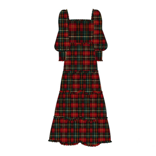 Plaid Christmas Mom Dress