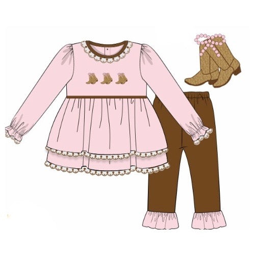 PREORDER: French Knot Cowgirl Boots Legging Set (November TAT)