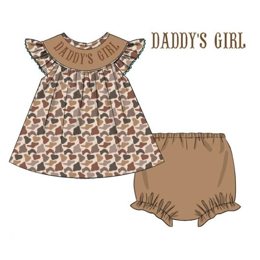 PREORDER: Camo Daddy's Girl Diaper Set (May TAT)