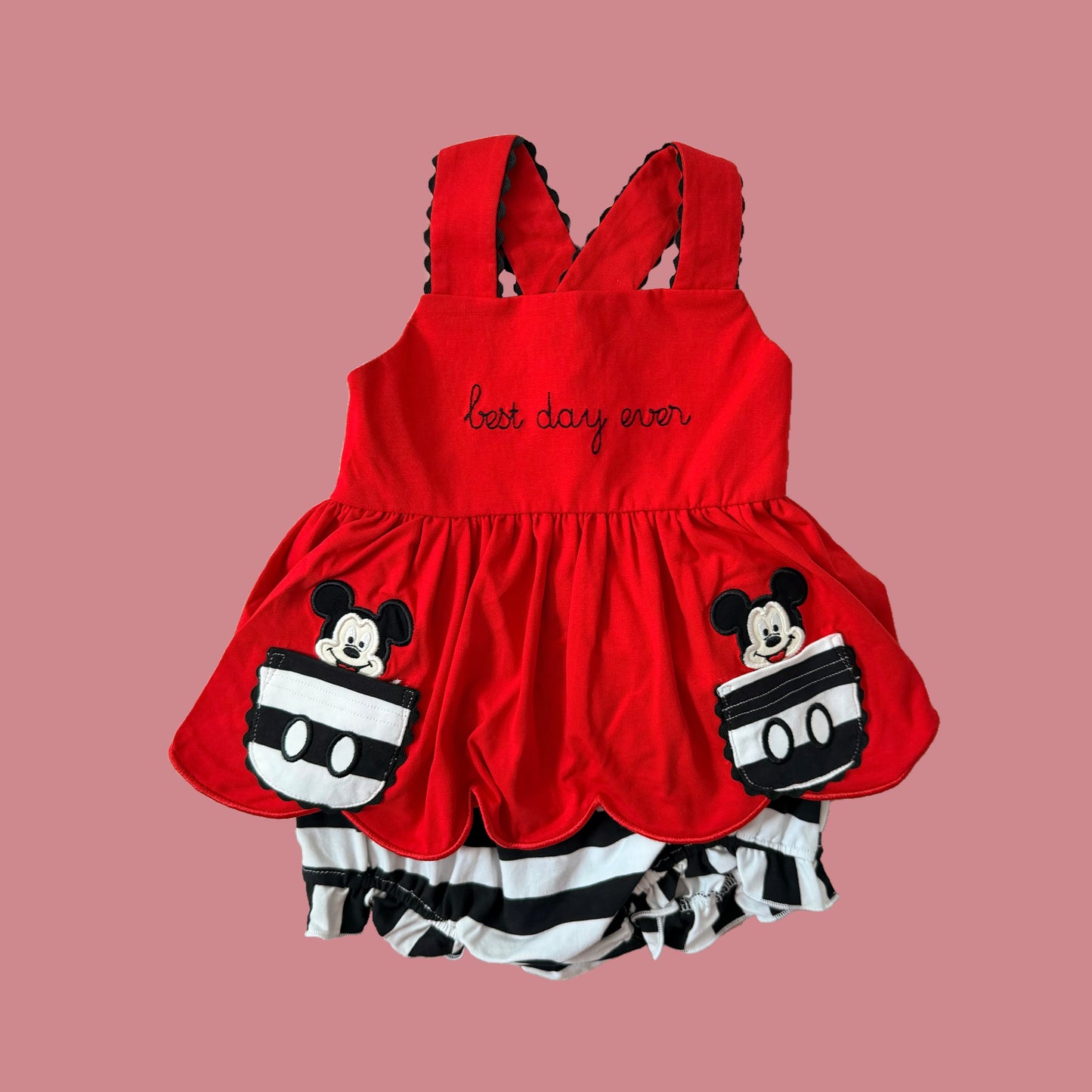 Best Day Ever Red Mouse Diaper Set