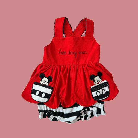 Best Day Ever Red Mouse Diaper Set