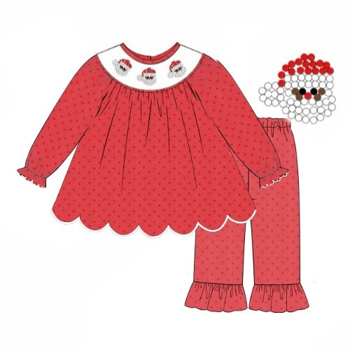 PREORDER: Beaded Brown Santa Pants Set (October TAT)