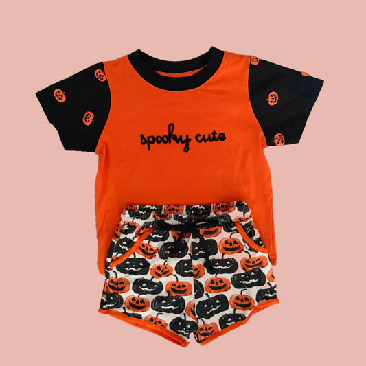 Spooky Cute Boys Shorts Set