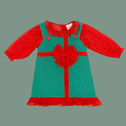 Isabelle’s Chiffon & Corduroy Present Dress Set