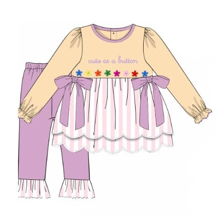 PREORDER: Cute As A Button Legging Set (November TAT)