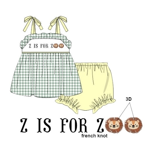 PREORDER: Z is for Zoo Diaper Set (May TAT)