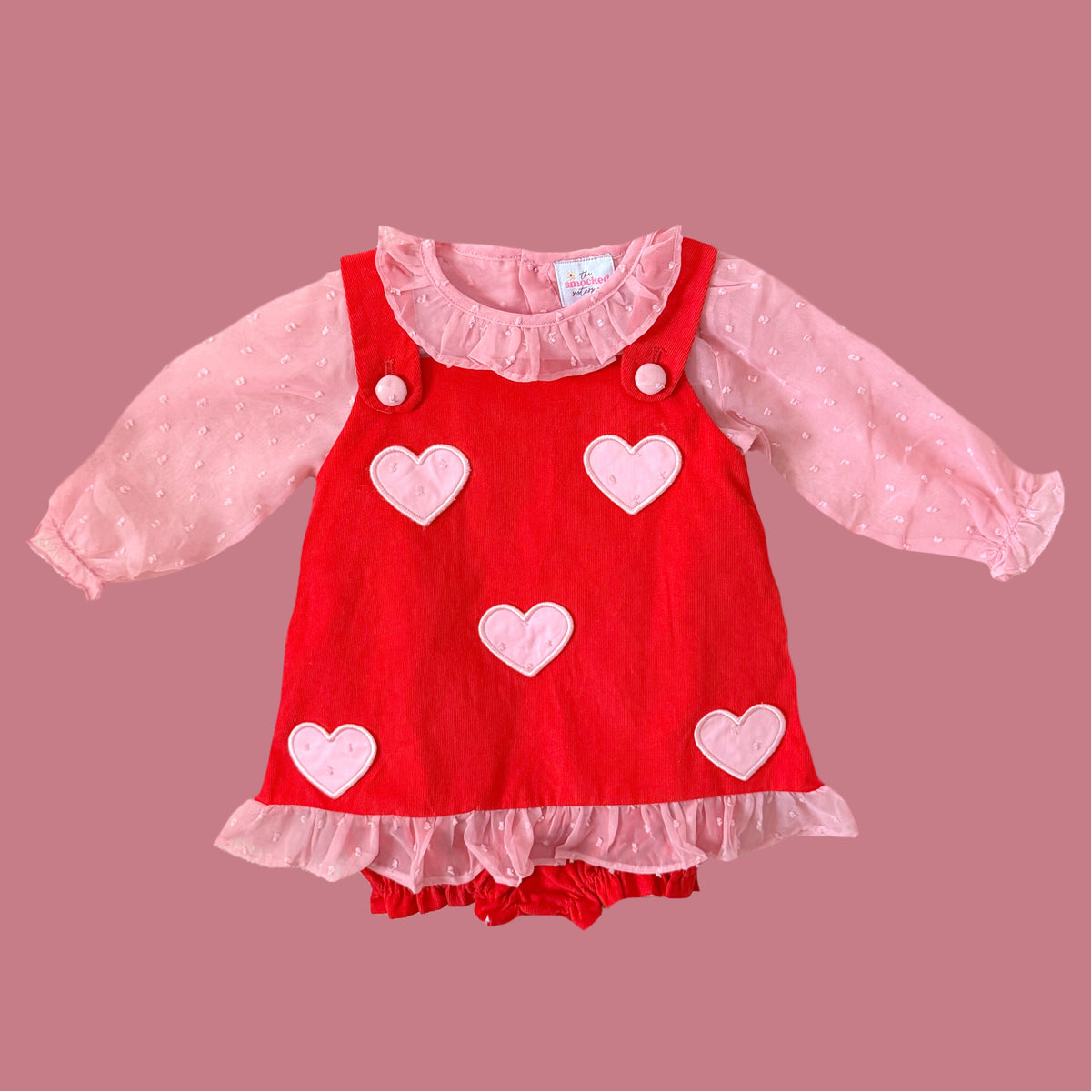 PREORDER: Corduroy Hearts Skirted Bubble Set (December TAT)