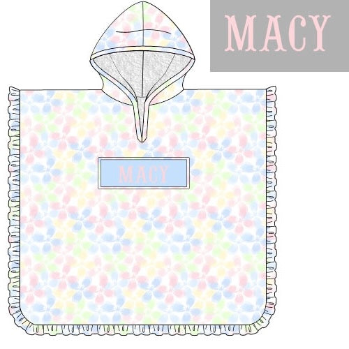 CUSTOM PREORDER: Custom Name Pastel Floral Coverup