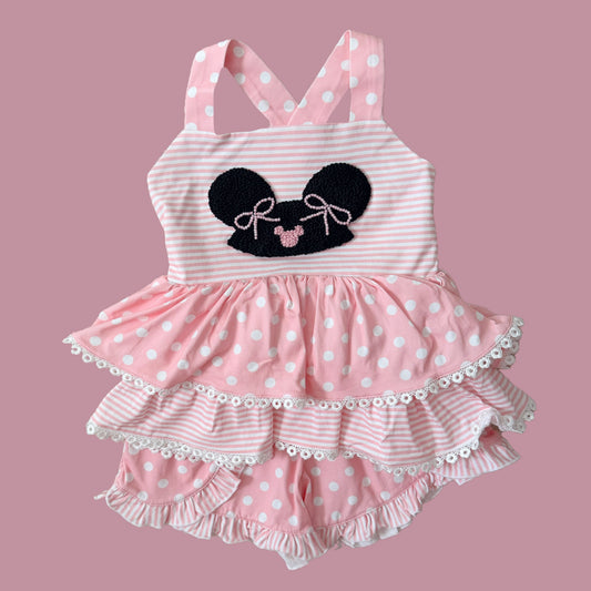 French Knot Magical Mouse Shorts Set
