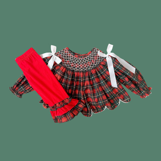 Charlotte's Christmas Plaid Pants Set