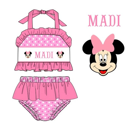 CUSTOM PREORDER: Custom Name Mouse Two Piece Swimsuit