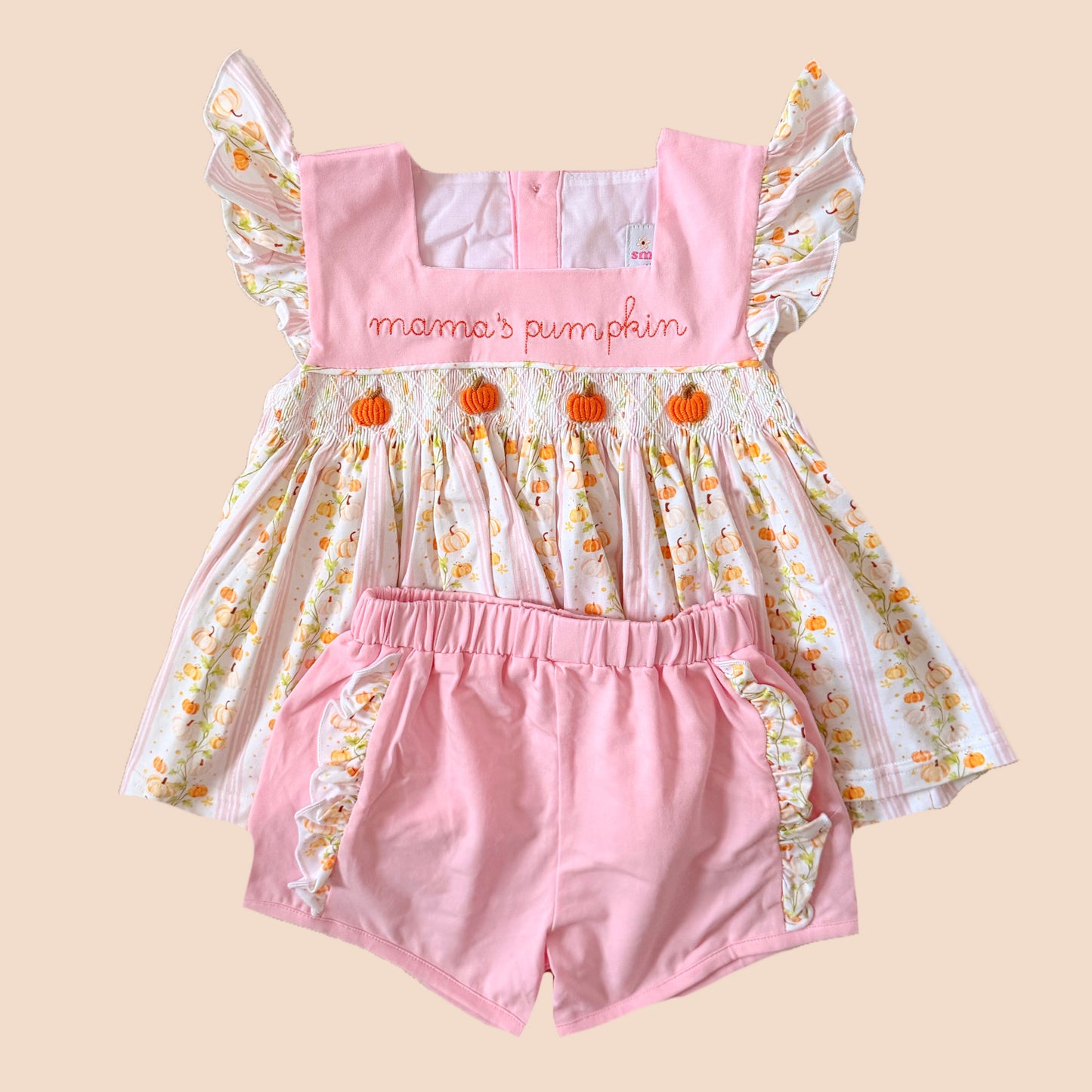 Girly Mama’s Pumpkin Shorts Set