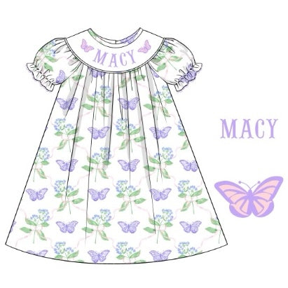 CUSTOM PREORDER: Custom Name Butterfly Dress