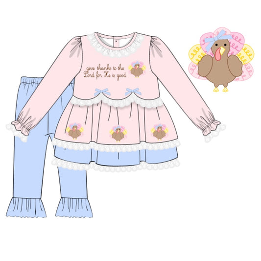 PREORDER: Give Thanks To The Lord Vintage Legging Set (Late August TAT)