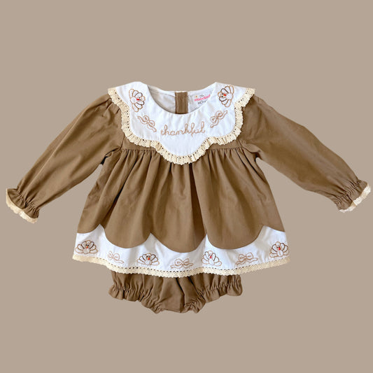 Ali's Thankful Shadow Embroidery Diaper Set
