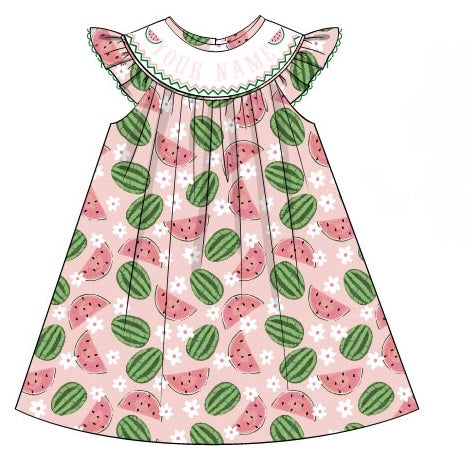 CUSTOM PREORDER: Custom Name Watermelon Dress