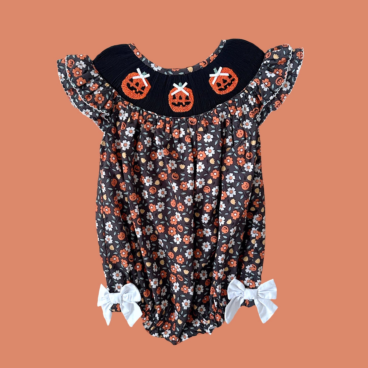 Floral Jack-O-Lantern Bubble