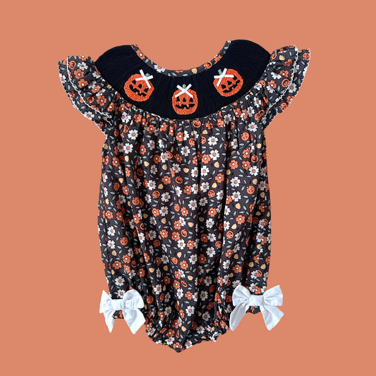 Floral Jack-O-Lantern Bubble