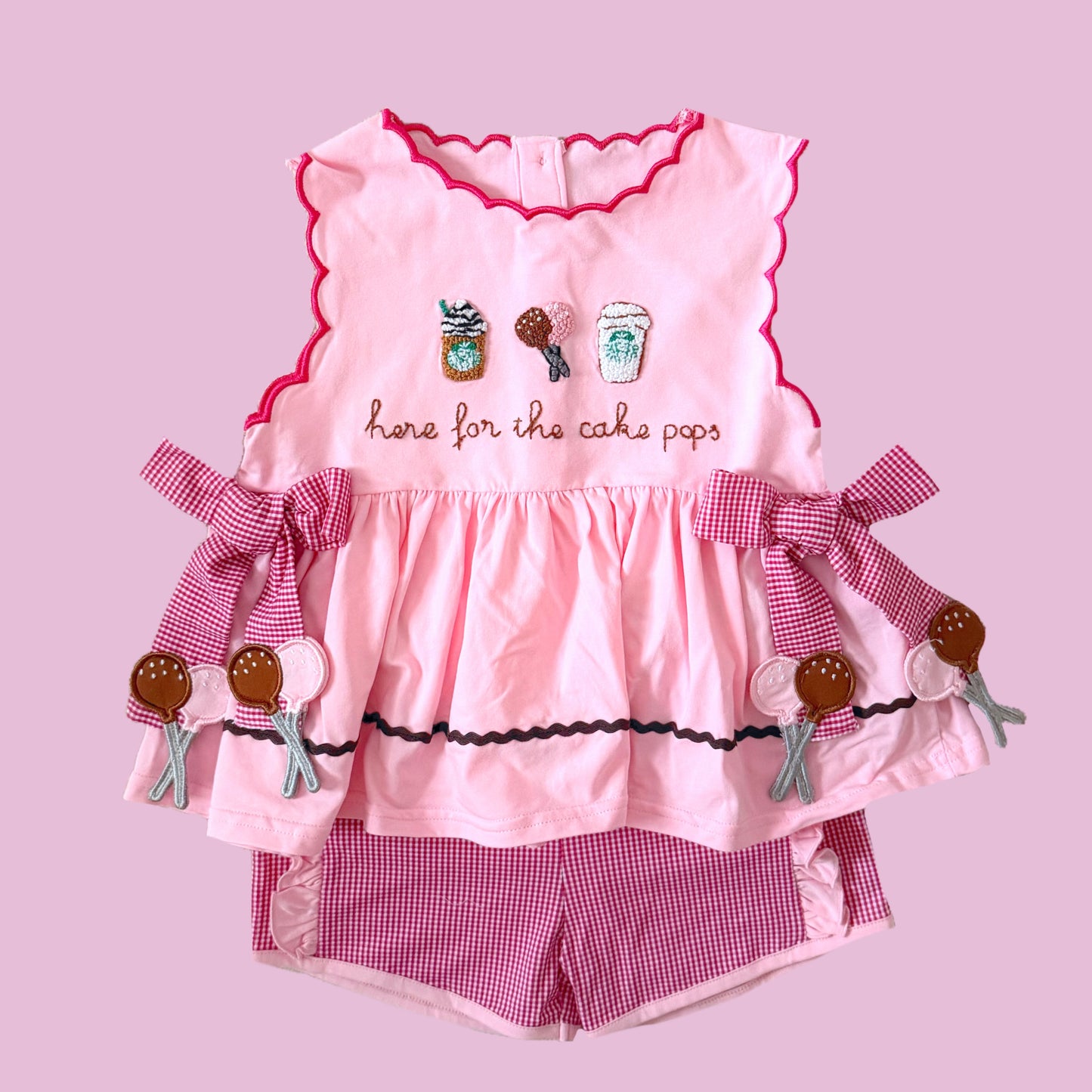 Here For The Cake Pops Shorts Set