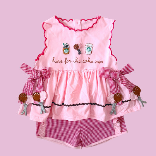 Here For The Cake Pops Shorts Set