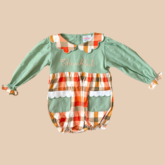 Thankful Plaid Chainstitch Bubble