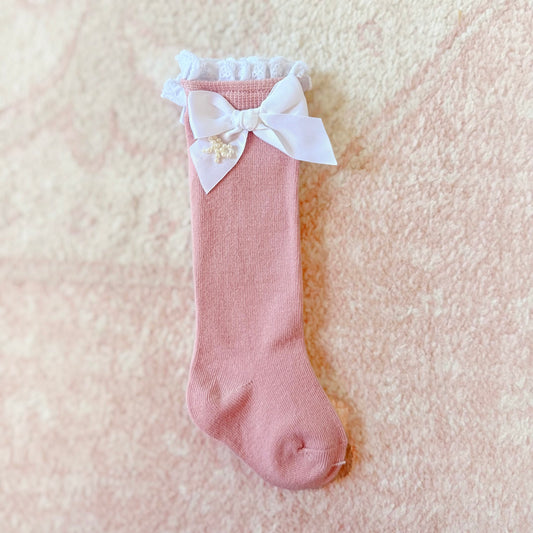 Dusty Pink Pearl Socks