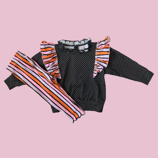 Bitty Dot/Stripe Spooky Legging Set
