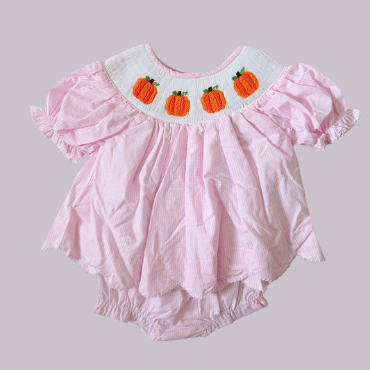 Pink Pumpkin Diaper Set