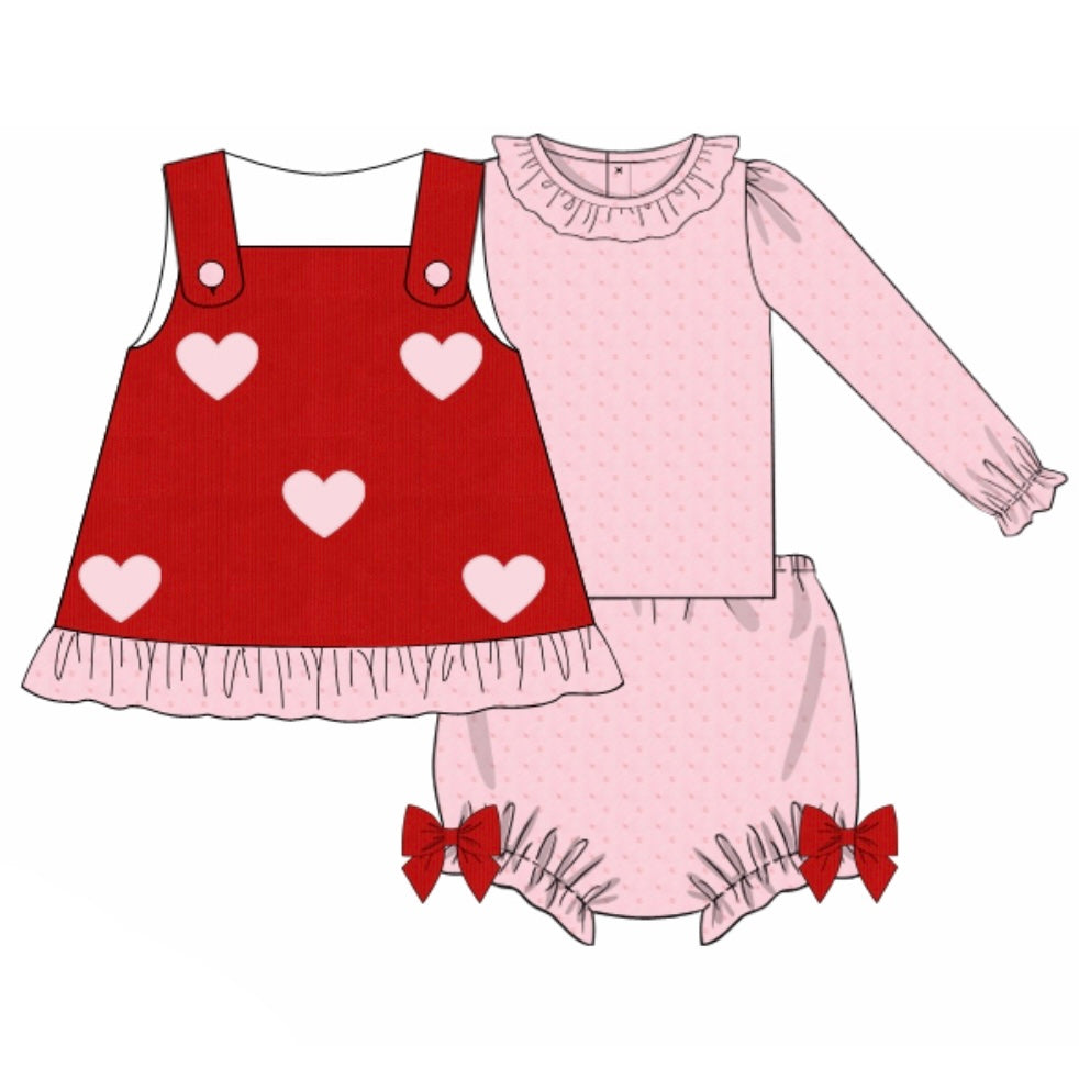 PREORDER: Corduroy Hearts Diaper Set (December TAT)