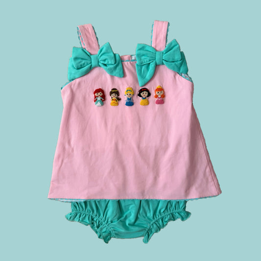 FLASH PREORDER: French Knot Princess Diaper Set (Late September TAT)