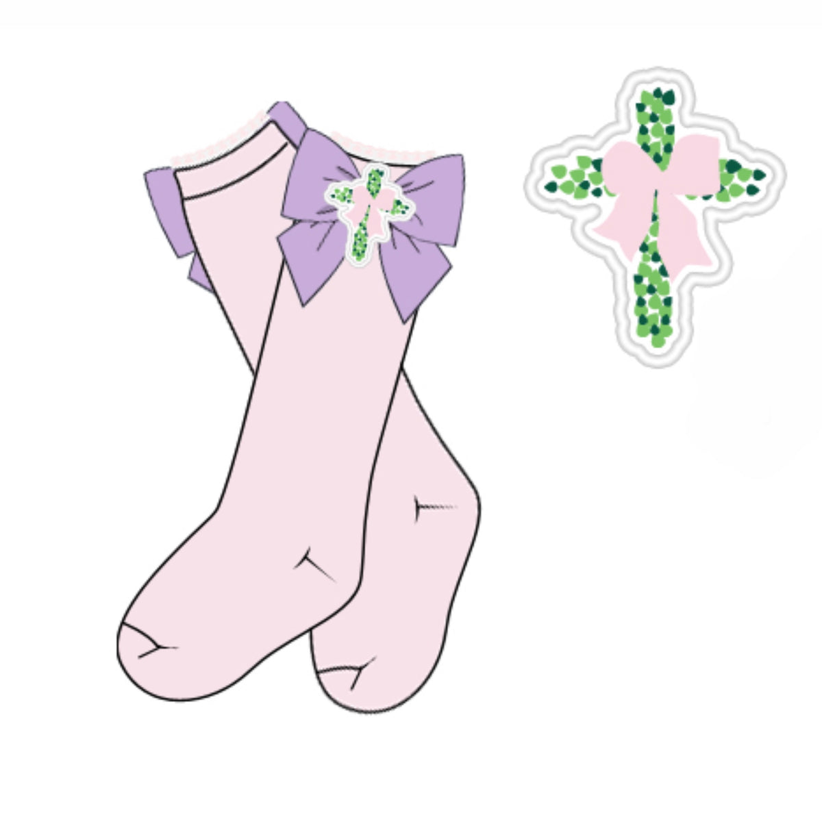 PREORDER: Brooklyn’s Beaded Cross Socks (February TAT)