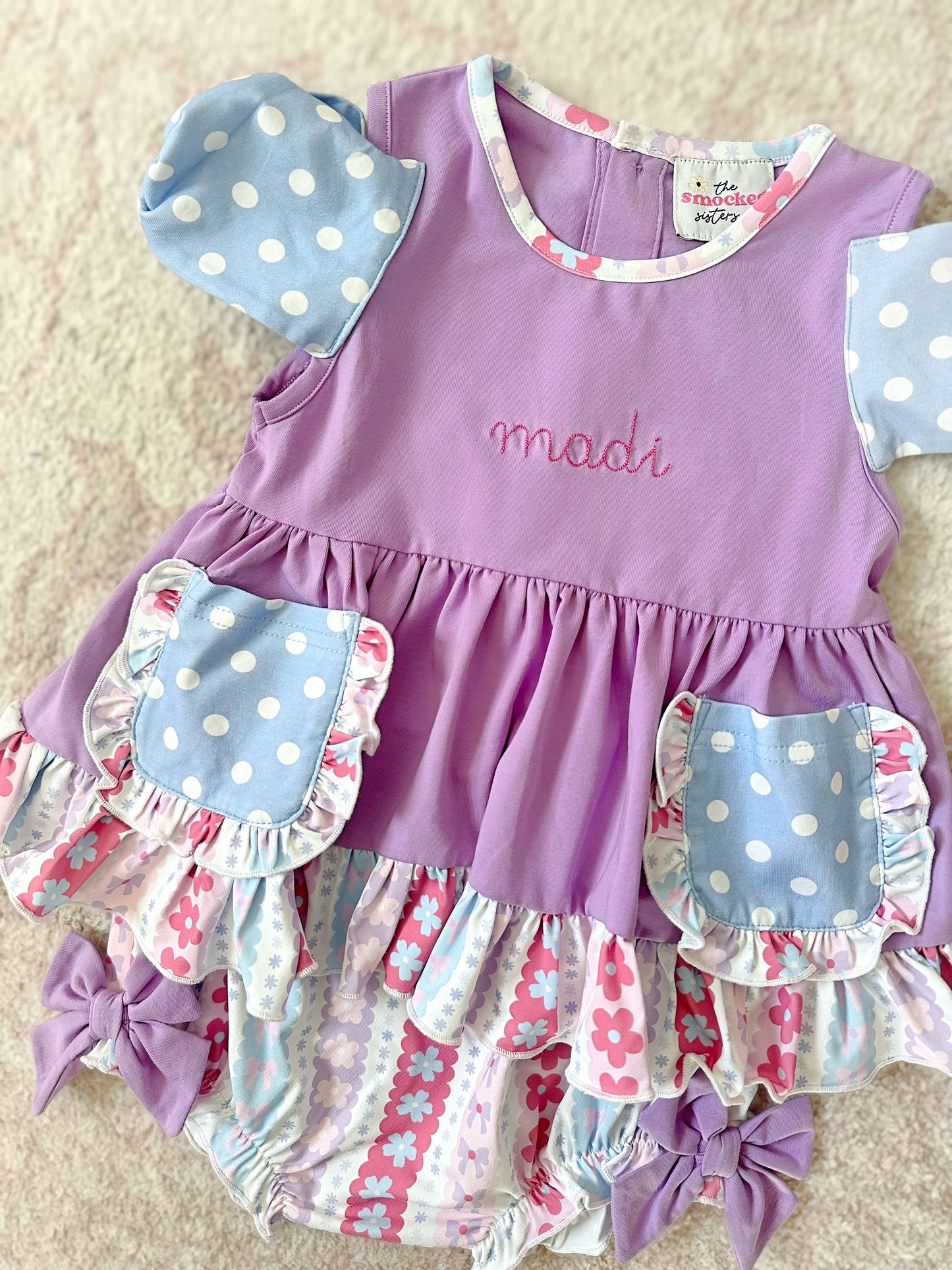 Sissy Girl Summer Blooms Diaper Set