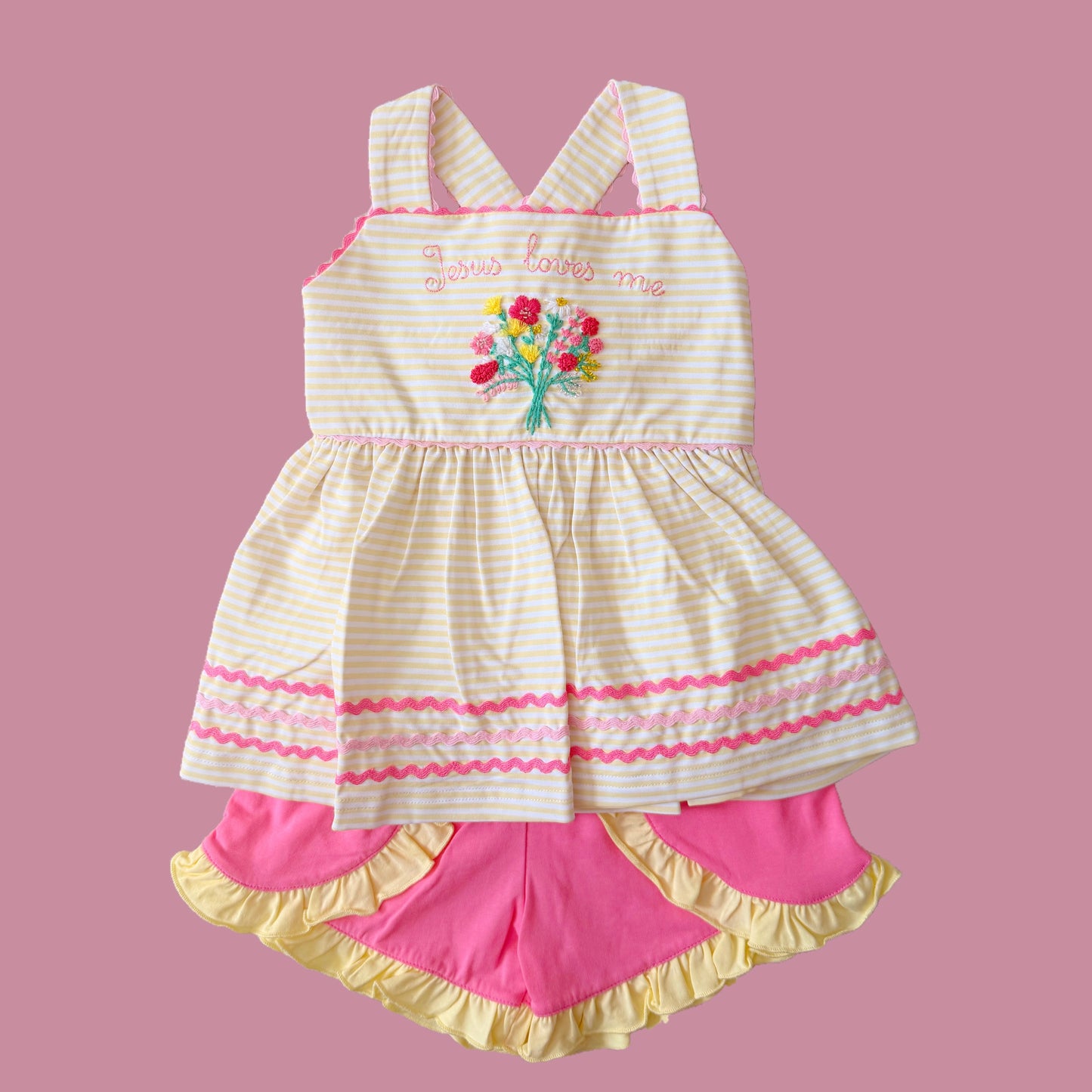 Jesus Loves Me Shorts Set