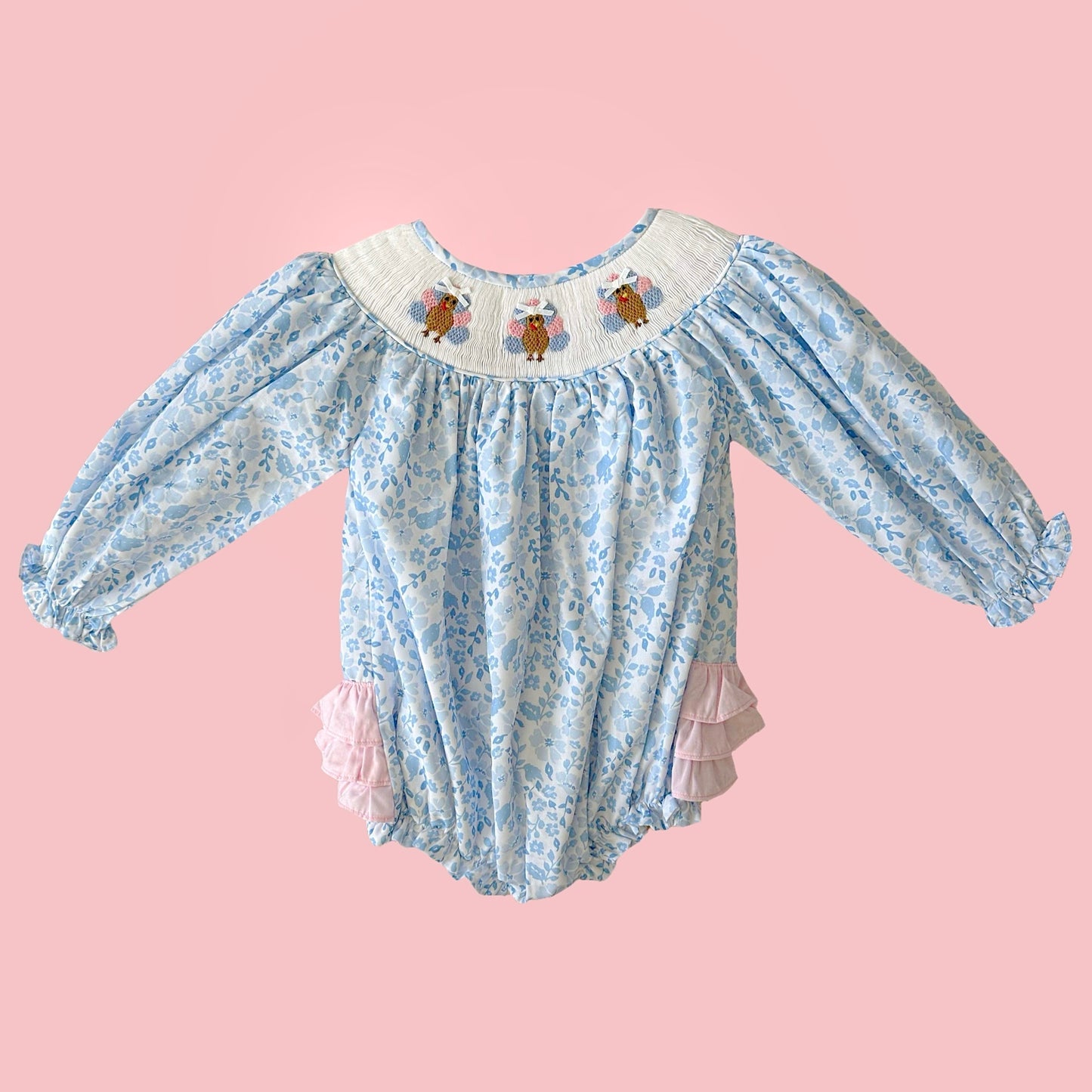 Blue Floral Turkey Bubble