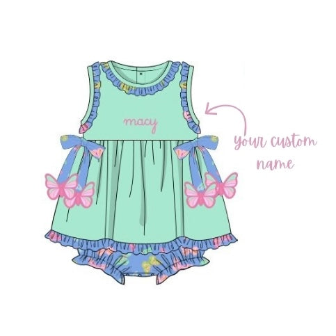 CUSTOM PREORDER: Enchanted Butterflies Skirted Bubble (May TAT)