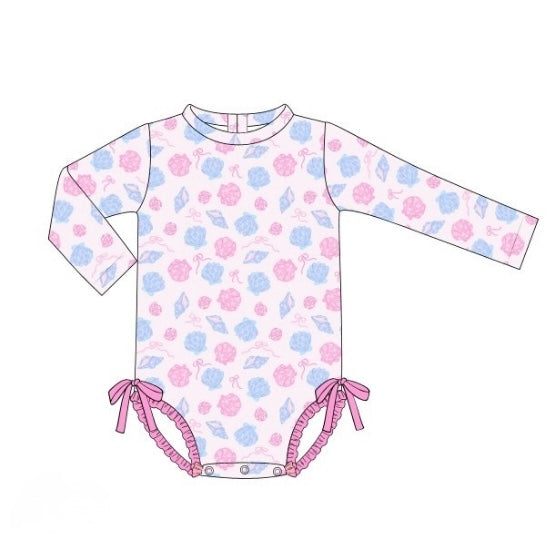 PREORDER: Pastel Shell Rash Guard Swimsuit (May TAT)