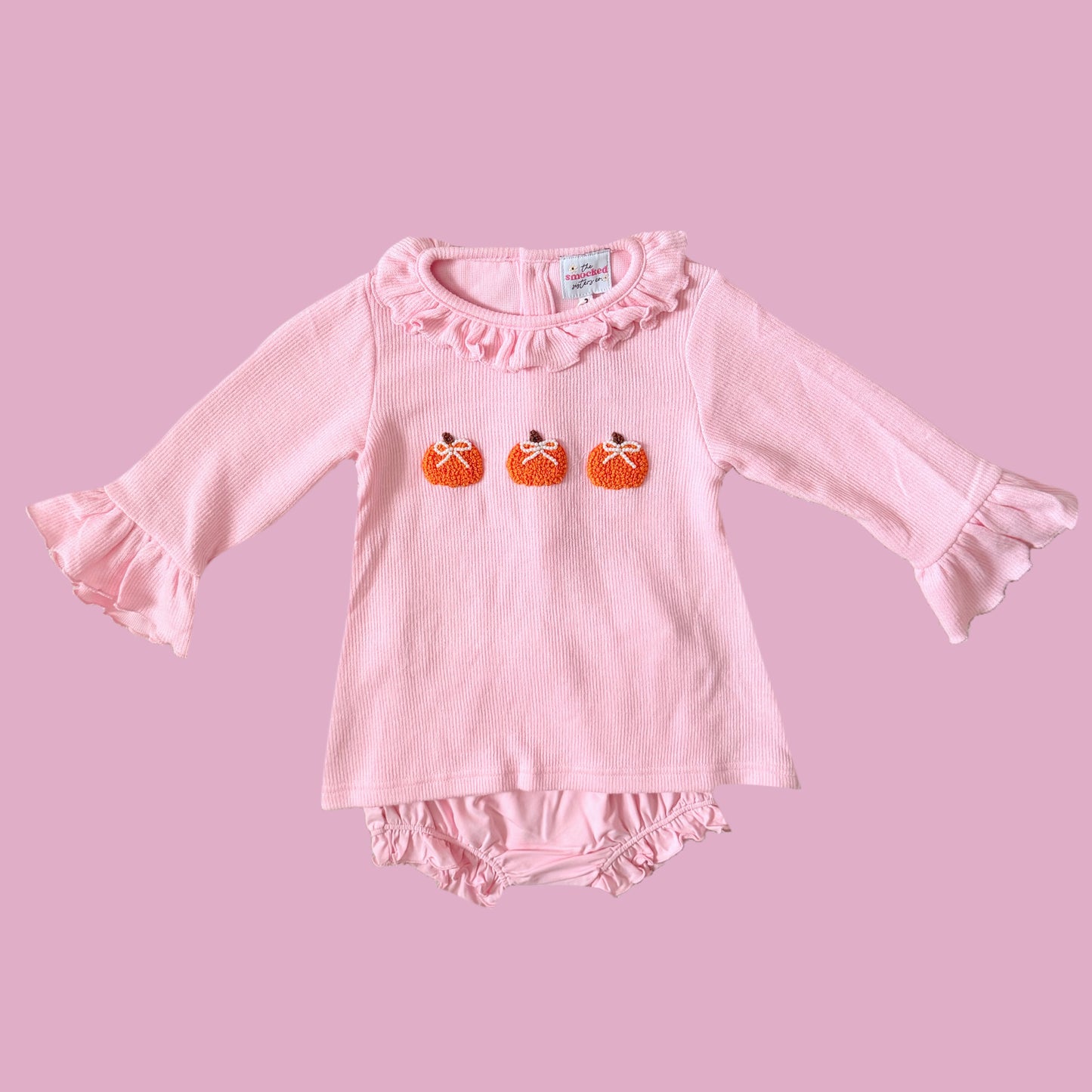 French Knot Pumpkin Diaper Set