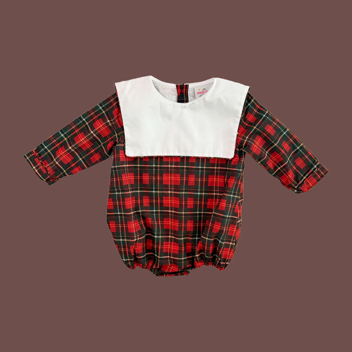 Plaid Christmas Boy Bib Bubble