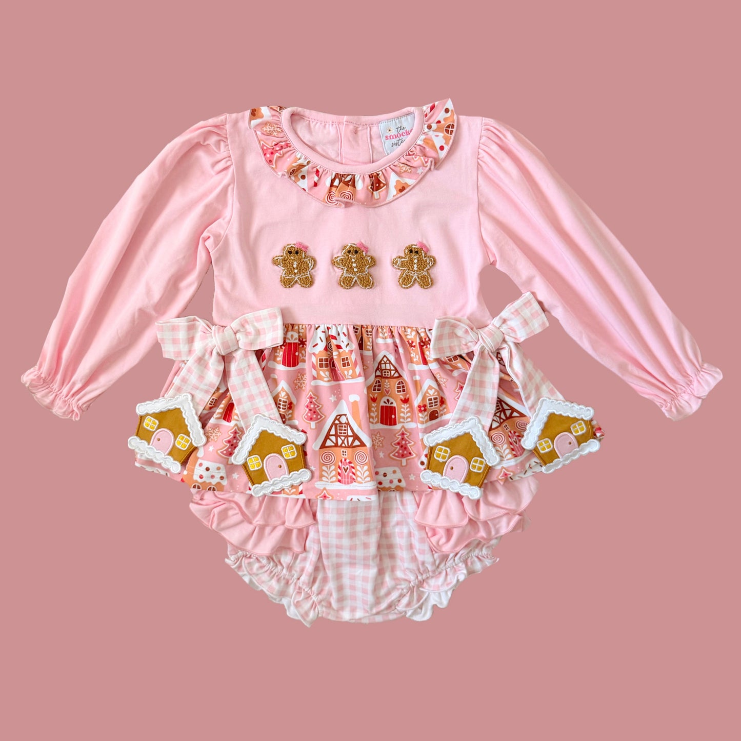 French Knot Girly Gingerbread Diaper Set
