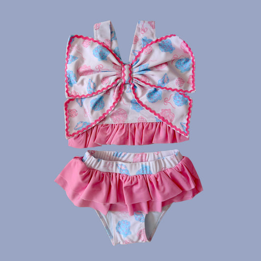 Pastel Shell Two Piece Swimsuit