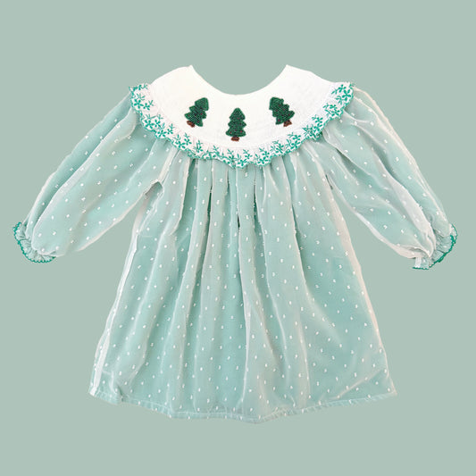 Chiffon Beaded Christmas Tree Dress