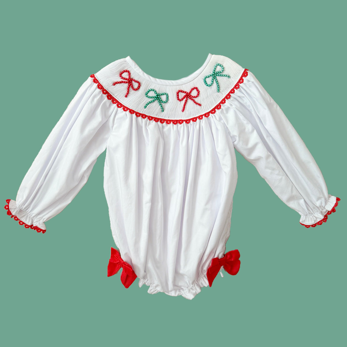 Christmas Pearl Bows Bubble