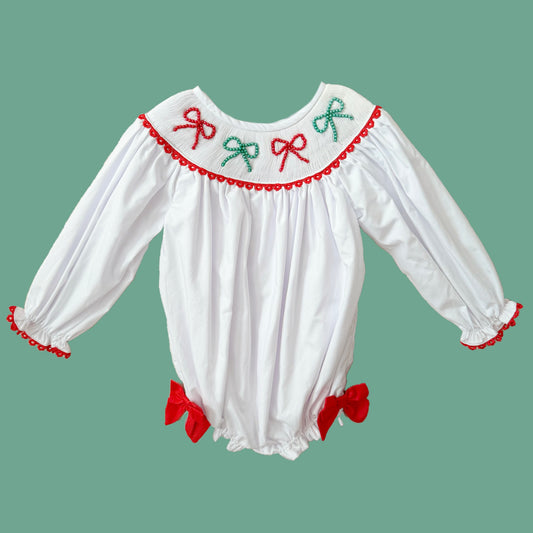 Christmas Pearl Bows Bubble